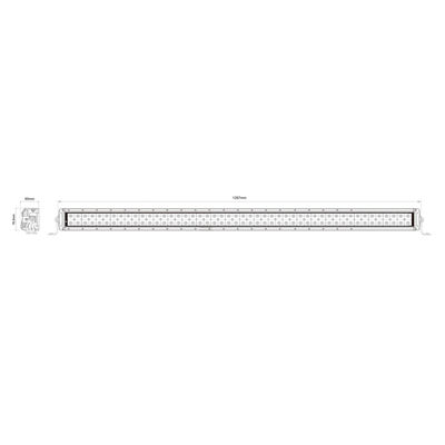 ऑटो 4x4 IP67 डुअल रो एलईडी लाइट बार 288W DC 24V पीसी लेंस OSRAM चिप