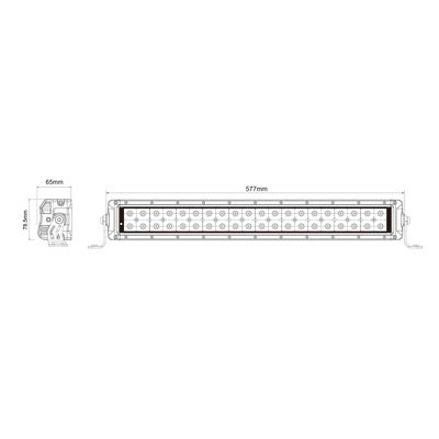 224w IP67 वाटरप्रूफ डुअल रो एलईडी लाइट बार नावों के लिए 40 * 5W ओसराम