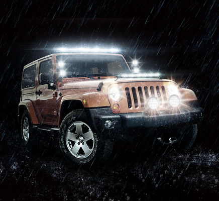 30W वैन हीटेड एलईडी 4x6 हाई बीम हेडलाइट डीओटी स्वीकृत क्री चिप
