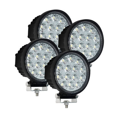 इंजीनियरिंग मशीनरी के लिए 4PCS राउंड स्पॉट एलईडी वर्क लाइट 42W