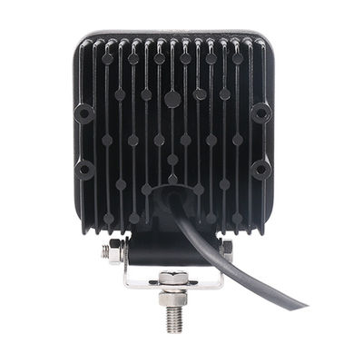 IP69K 48W स्पॉट बीम एलईडी लाइट्स ब्लैक स्क्वायर ऑफ रोड वर्क लैंप